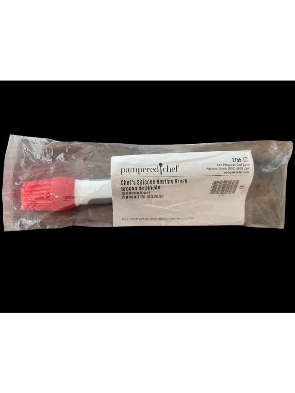 Pampered Chef Chef’s Silicone Basting Brush Dishwasher Safe Red & White